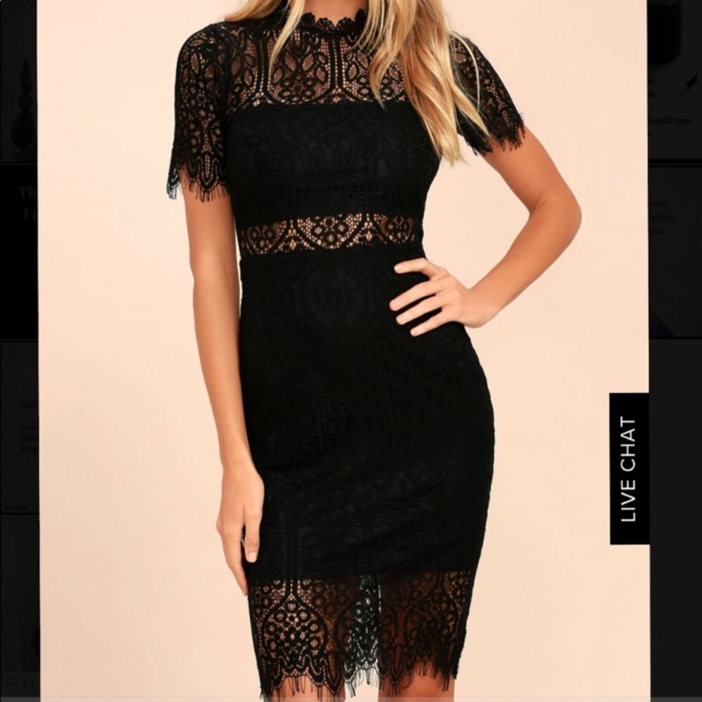 Lulus black lace dress